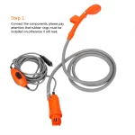 Car Washer Car Washing DC 12V Portable Car Shower with Cigarette Lighter Cleaning Tool Outdoor Camping Travel Shower - AliExpress 34 - Image 4