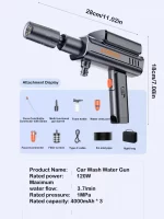 High-pressure water gun for car washing machines, powerful cleaning tool for household electric lithium batteries - AliExpress 34 - Image 5