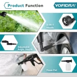 Yofidra 200Bar Brushless High Pressure Car Washer Water Gun 6 IN 1 Cleaning Garden Washing Wash Spray Gun For Makita Battery Pin - Image 5