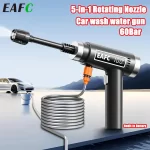 EAFC Wireless High Pressure Car Washing Machine Bedlt-In Battery Rechargeable Electric Car Washer Portable Water Gun Kit Cleaner - AliExpress 34