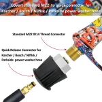 Pressure Washer Water Gun Kit for Car Cleaning Hose Connector For Karcher Nilfisk Parkside Bosch Quick Connector Nozzles - AliExpress 34 - Image 5