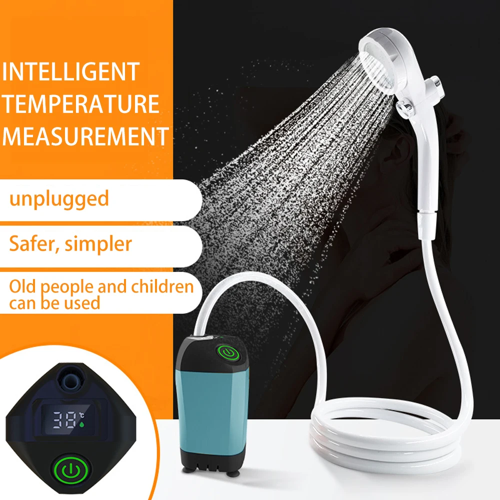 Sb43d9b35136d4235b2bc508235eba0f5J.webp Outdoor car washing tool Field site dormitory simple electric shower dormitory rural household portable shower gun - AliExpress 34 - Image 1