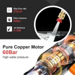 Electric High Pressure Washer 21V 60bar Cordless Portable Car Wash Spray Water Gun Outdoor Cleaner Machine Car Washing Tool - AliExpress 34 - Image 3