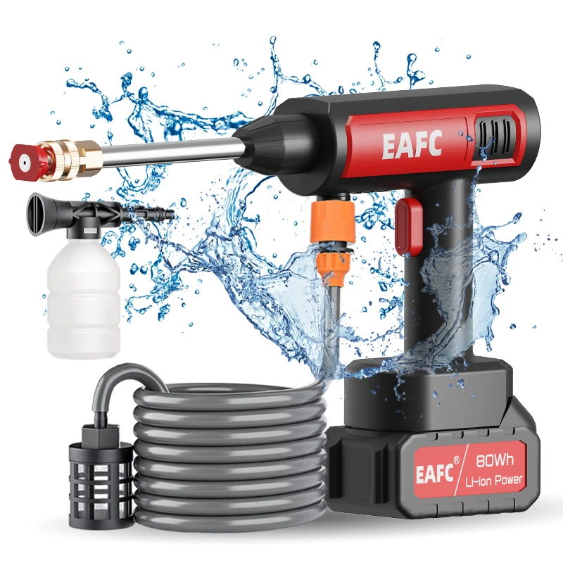 Sc136b947f4cf4f03b2d388e38001f68dC.webp Electric High Pressure Washer 21V 60bar Cordless Portable Car Wash Spray Water Gun Outdoor Cleaner Machine Car Washing Tool - AliExpress 34 - Image 1