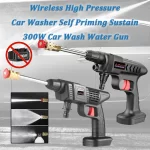60BAR Wireless High Pressure Car Wash Water Gun Car Washer Self Priming Sustain 300W For Auto Home Garden Cleaning Car Washing - AliExpress 34